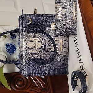 Brahmin Cami twilight blue Ombre Melbourne, Matching Ady Wallet. Can Separate.